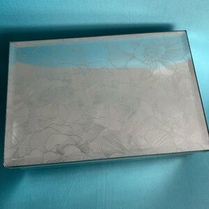 Floral Etched Glass Jewelry Box